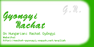 gyongyi machat business card
