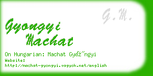 gyongyi machat business card